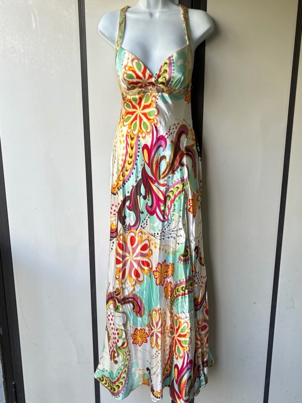 Jodi Kristopher Multicolor Floral Paisley Maxi Dress